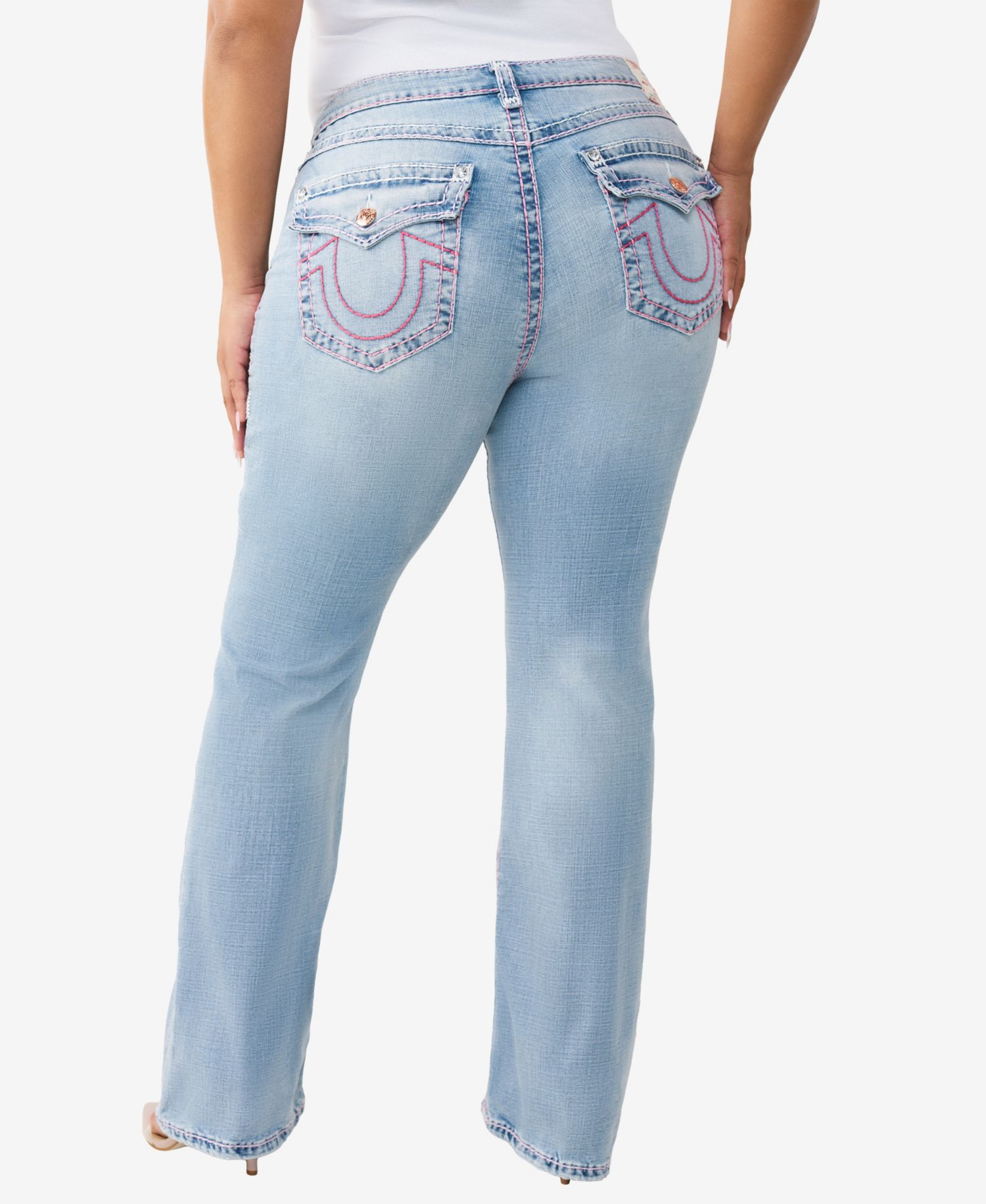 Plus Size Becca Mid-Rise Bootcut Super T-Flap Jeans