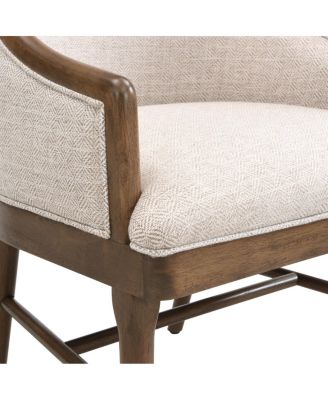 Twill Upholstered Rubber Wood Dining Chair (Set of 2