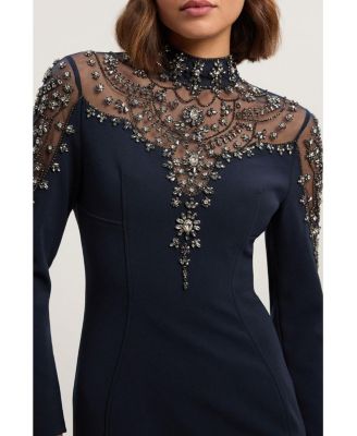 Women's Crystal Embellished Maxi Dress