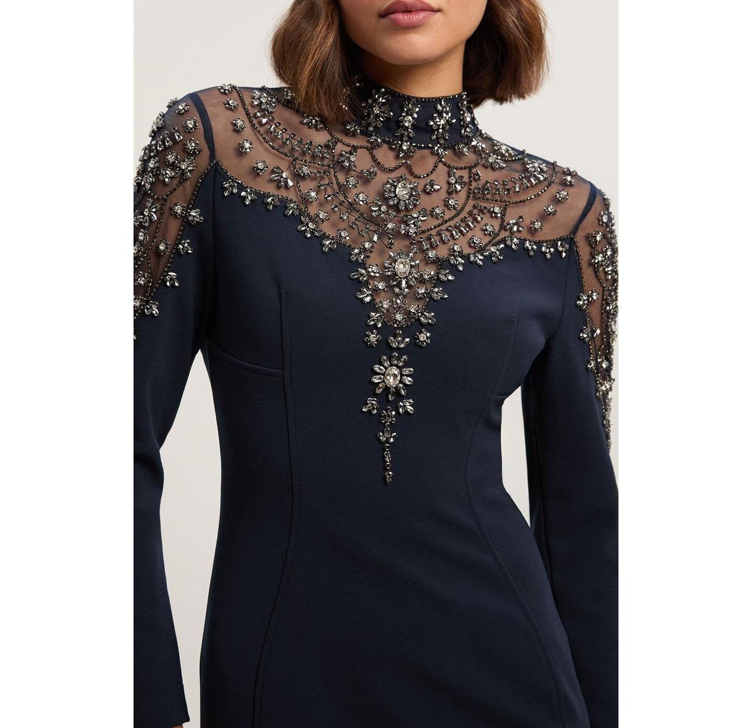 Women's Crystal Embellished Maxi Dress