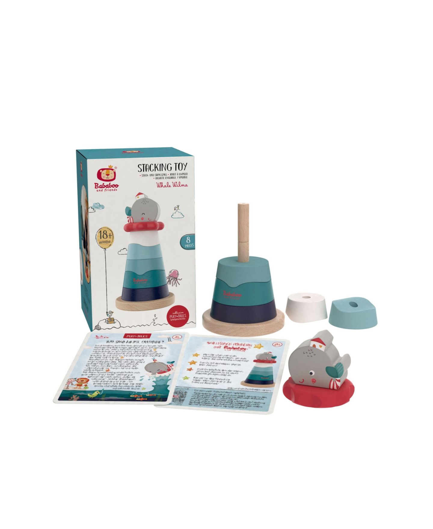 Детские игрушки Bababoo and friends Wilma Whale Stacking Toy, цвет: Open Miscellaneous — фото 4