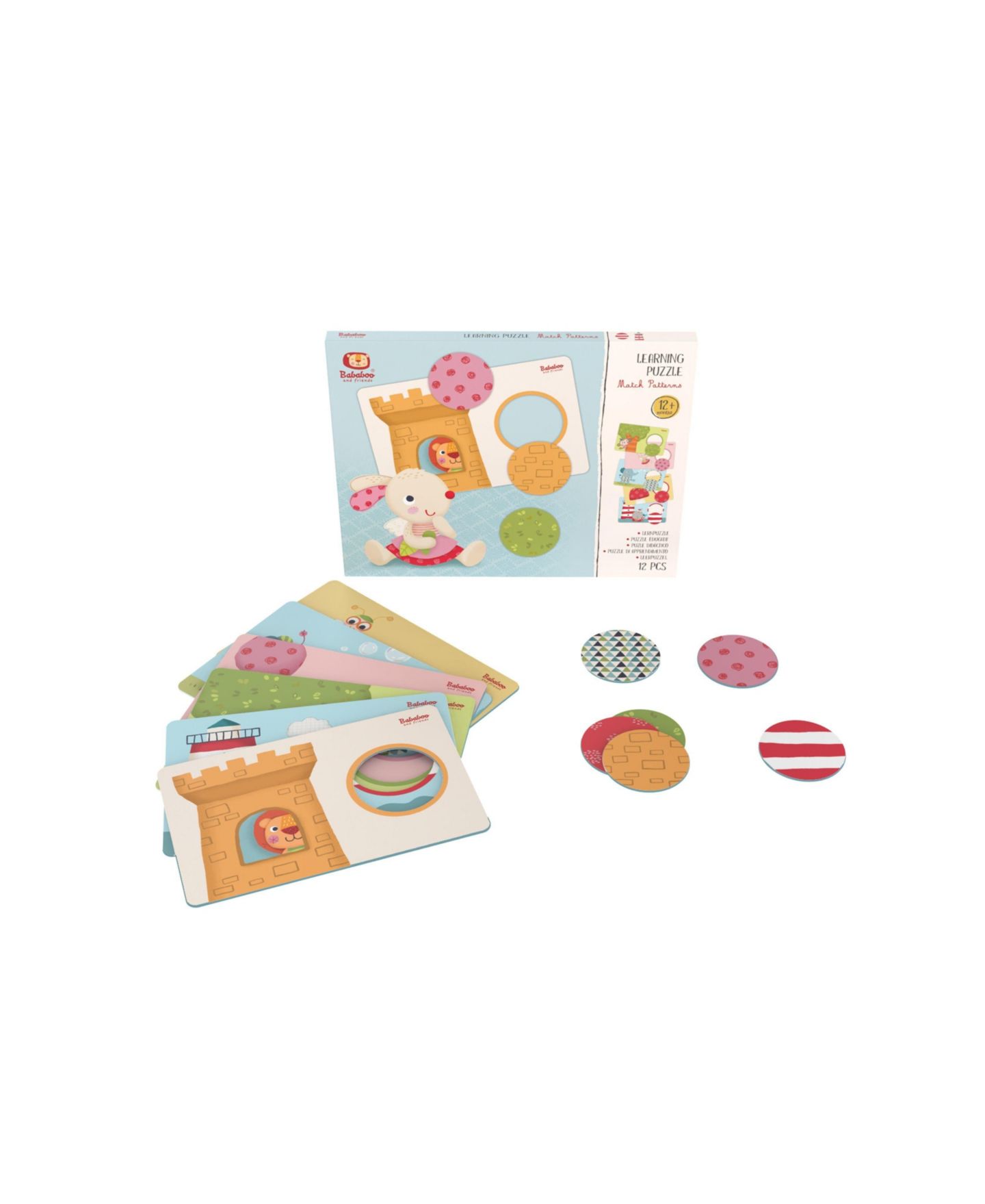 Детские игрушки Bababoo and friends Match Pairs & Patterns 12-Piece Puzzle, Ages 12 Months+ — фото 3