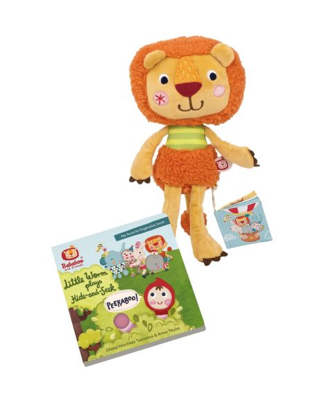 Детские мягкие игрушки Bababoo and friends Lion Hide-and-Seek Book & Plush Set