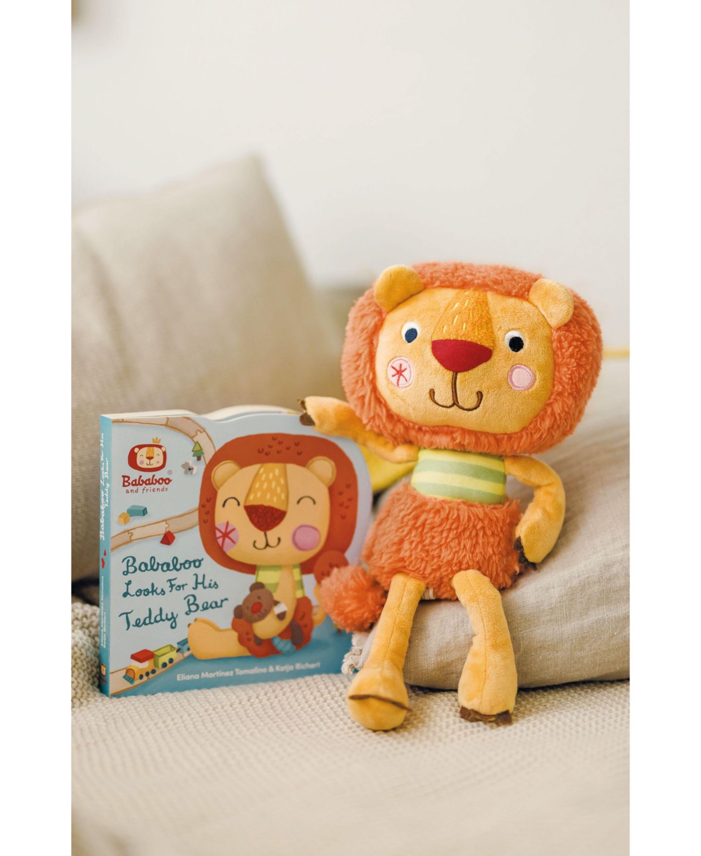 Детские мягкие игрушки Bababoo and friends Lion Character Book & Plush Set — фото 1