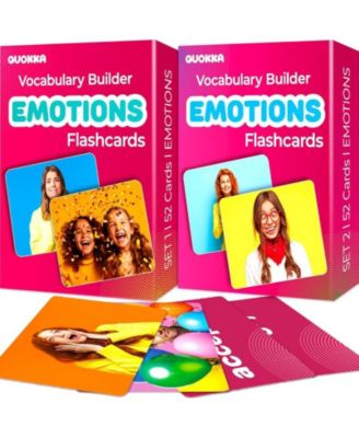 Flash Cards for Kids and Babies - High Contrast, Vocabulary, Emotions and Action Verbs Learning Cards Set