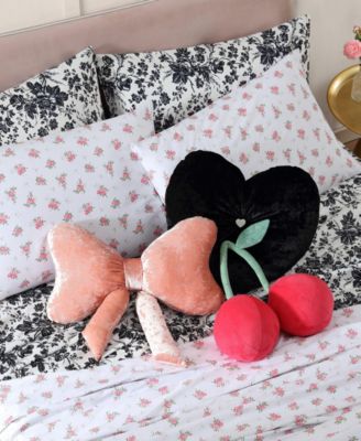 Velvet Heart Novelty Decorative Pillow, 18" X 18"