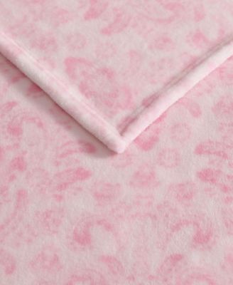 Betsey Damask Printed Plush Throw, 70" X 50"