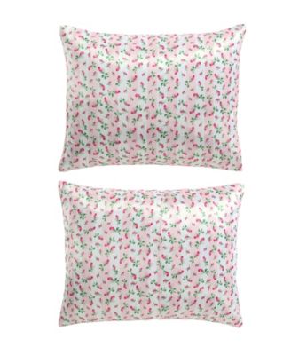 Rose Stripe Satin 3-Pc. Duvet Cover Set, King