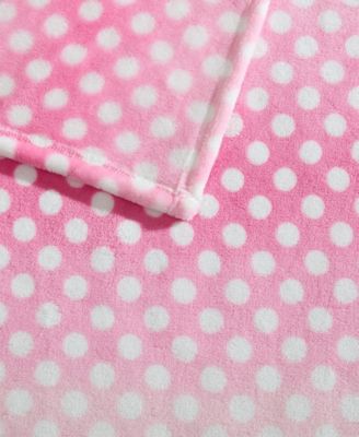 Ombre Dots Printed Plush Throw, 70" X 50"