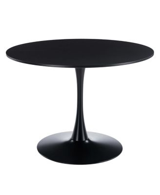 Streamdale 42.1" Black Tulip Dining Table (Seats 4-6) - Round MDF Top, Pedestal Base