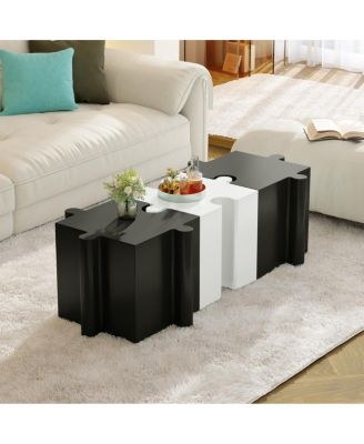 Modular Outdoor Side Table with Puzzle Design