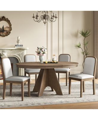 Vintage Extendable Dining Table Set for 4-6