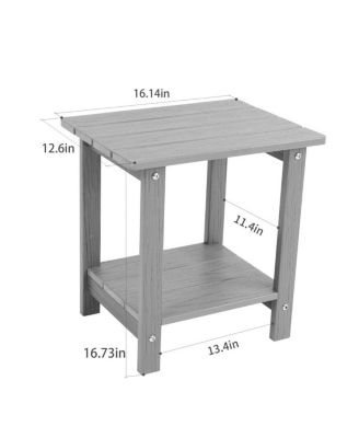 Wooden-textured imitation wood side table, simple, rich texture, small tabletop, outdoor picnic