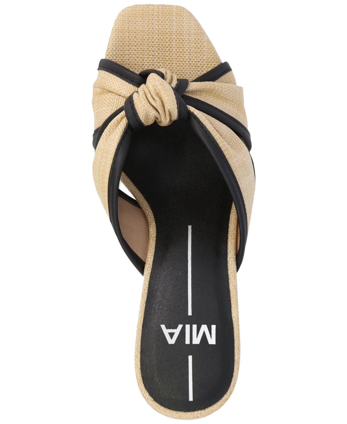Mia Women's Hania Woven Raffia Slip-On Dress Sandals