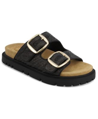 Women's Monica Woven Double Buckle Slip-On Sandals