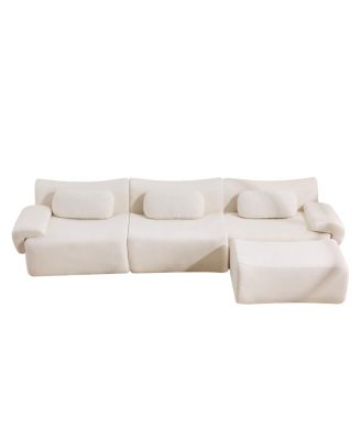 Streamdale Modular Combination Armchair, Bamboo Joint Shape, 3+1 Seater Chenille Deep-Seat