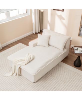 Streamdale Right Armrest Chaise Lounge Sofa Bed, Oversized Sleeper Chair for Living Room