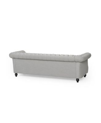 Chesterfield Velvet Sofa with Button Tufting & Nailhead Accents