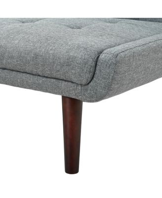 Convertible Futon Sofa Bed, 63" Sleeper Couch with Adjustable Backrest