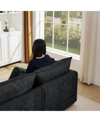  Modular Sectional Sofa, 102" L-Shaped Couch Set with Movable Ottoman