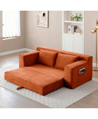 Memory Foam Cloud Loveseat Sofa, 2-in-1 Convertible Folding Couch Bed