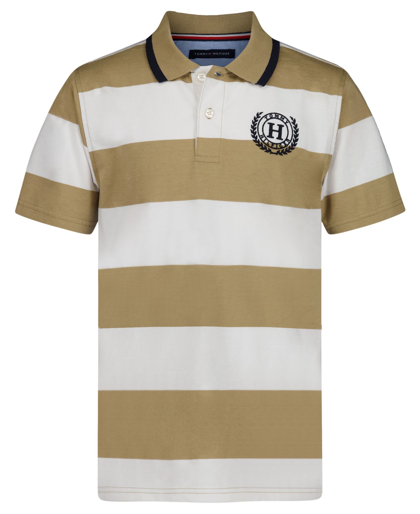 Поло Tommy Hilfiger Mariner Stripe Polo для мальчиков, цвет: Chino — фото 1