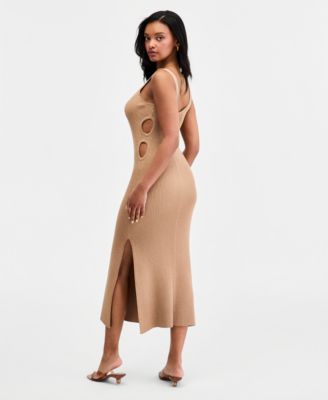 tan fall dresses Slick & Suede Mini Dress – Adeline main image 1
