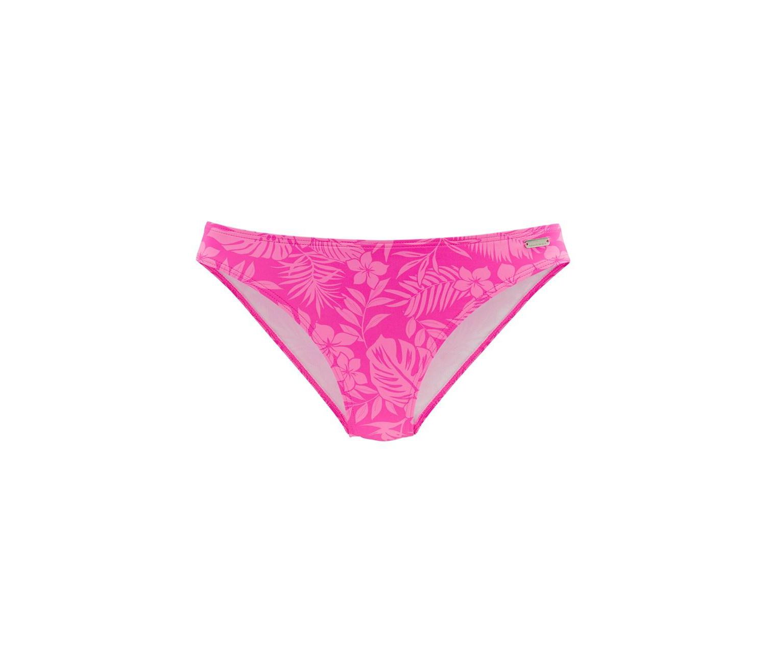 Women's Floral Print Classic Bikini Mid-Rise Swim Bottom
