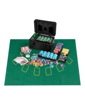 Casino Poker Chips with 600 Pieces Chips Texas Holdem Poker Chip Set