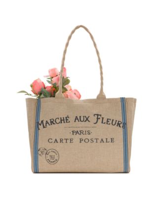 Parisian Market Large Woven Tote Bag