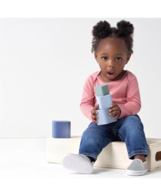 Baby Boys Neutral Rib Waist Skinny Jeans