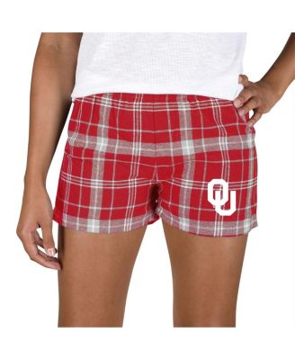 Women's Crimson/Gray Oklahoma Sooners Ultimate Flannel Shorts