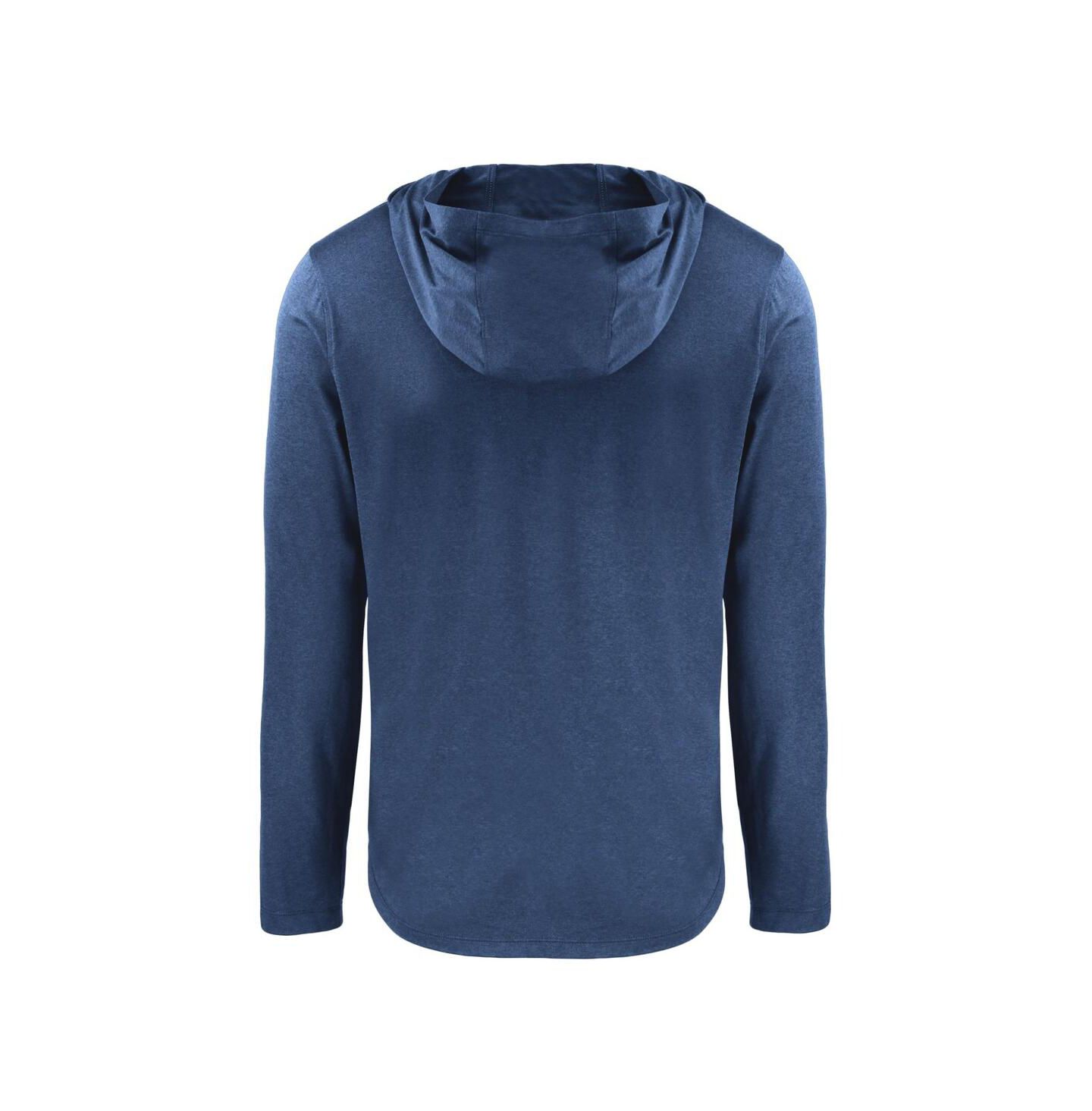 Мужское худи Cutter & Buck Navy Los Angeles Dodgers Coastline Epic Comfort Eco Long Sleeve T-Shirt — фото 2