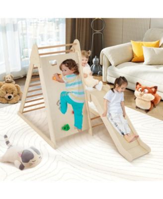 3-in-1 Indoor Jungle Gym with Extended Slide for Toddlers