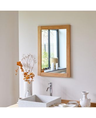 Solid Teak Framed Mirror Bathroom Living Room