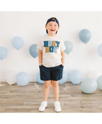 Baby Boys Birthday Patch Short Sleeve T-Shirt