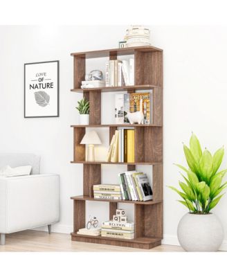 5-Tier Bookcase - Modern Open Storage Bookshelf, Wood Display Shelving for Living Room, Home Office, Bedroom