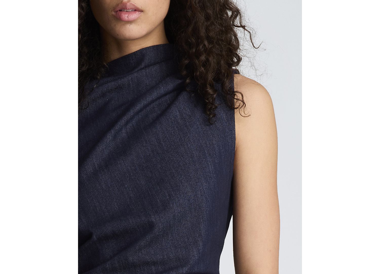 Women's Sleeveless Mock Neck Mini Dress