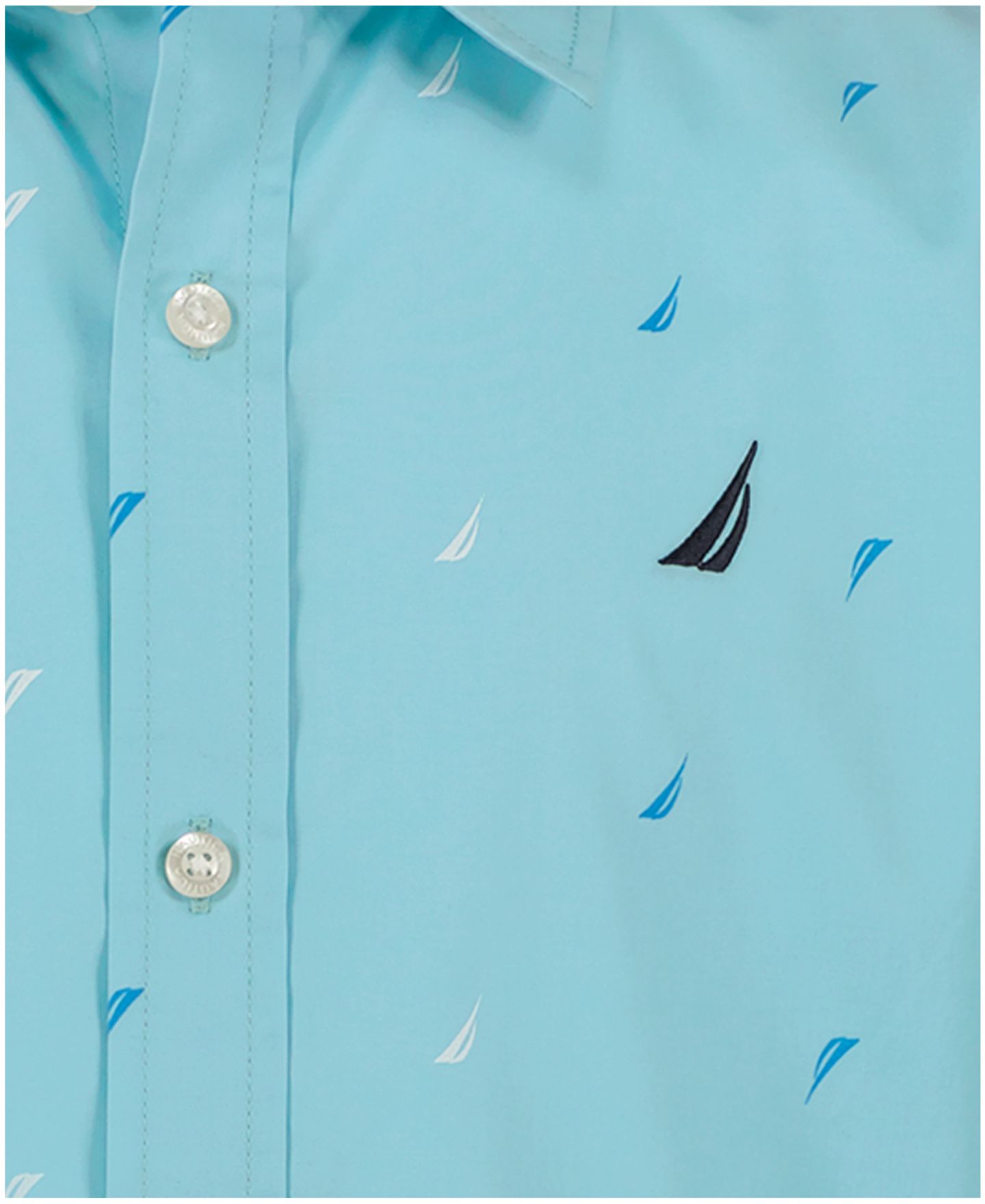 Рубашка Nautica Short-Sleeve Shirt для мальчиков, цвет: Синий — фото 5