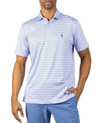 Men's Floral Chain Printed Performance Polo
