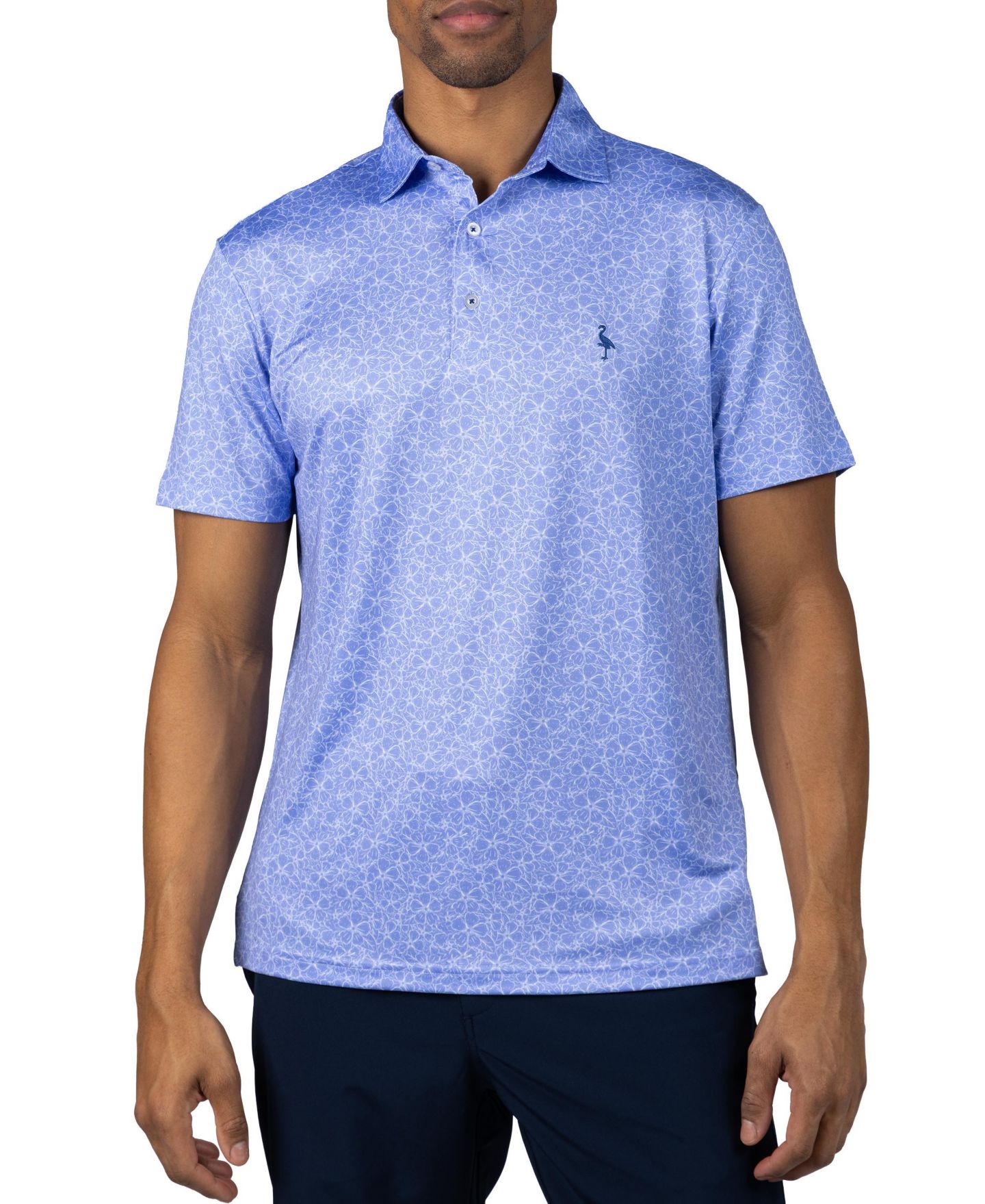 Мужское поло Tailorbyrd Summer Floral Printed Performance Polo — фото 1