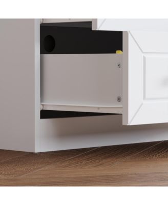 Modern 10-Shelf Accent Bookcase with Glass Doors, LED Lights