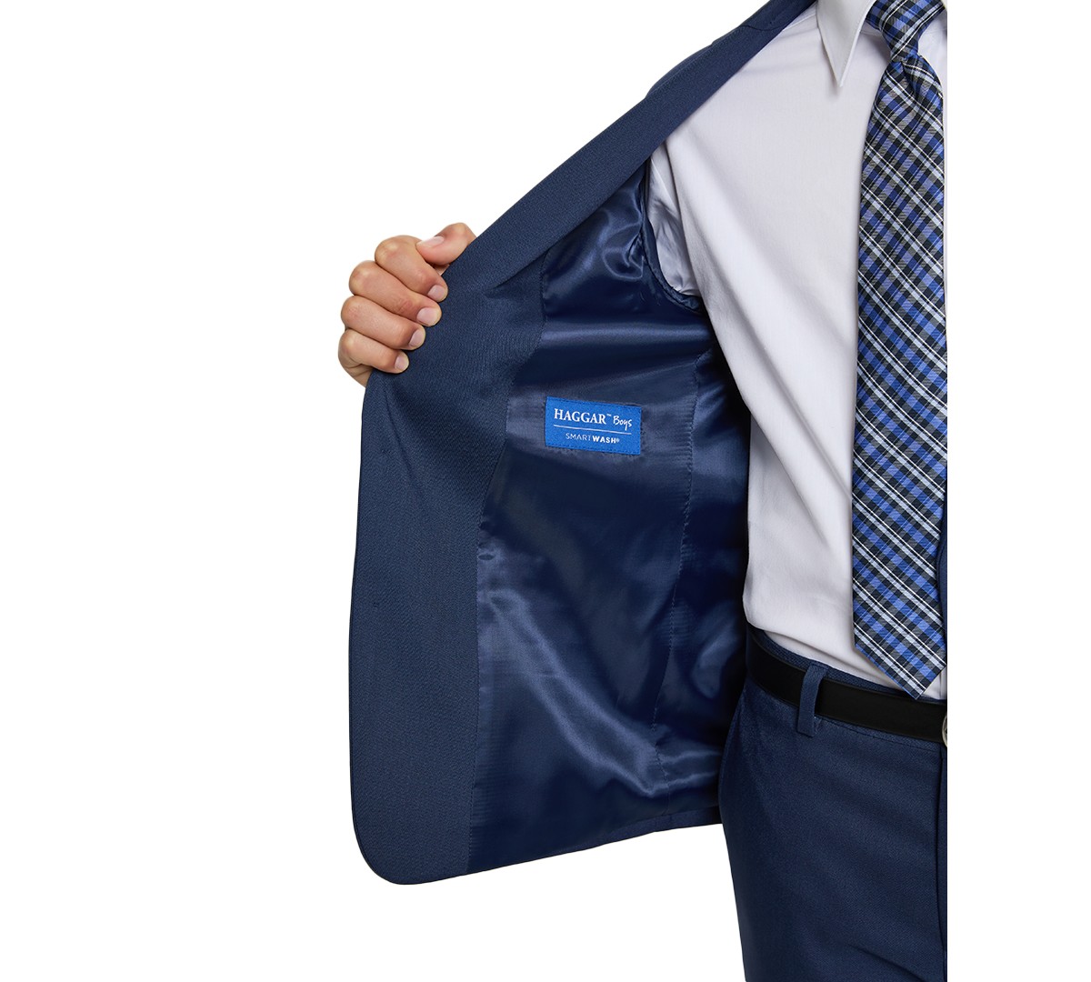 Детские Haggar SmartWash Boys' 8-20 Suit Jacket, Pant, Shirt and Tie, 4-Piece Set — фото 4