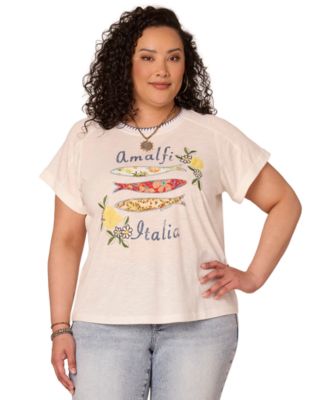 Plus Size Short-Sleeve Crew Neck T-Shirt