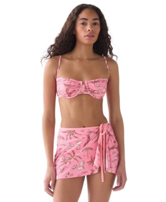 Women's Sweetheart Neck Ruched Underwire Bikini Top