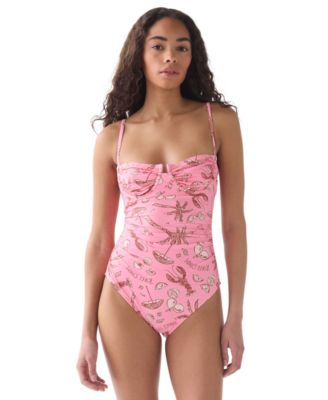 Women's Sweetheart Neck One-Piece Swimsuit
