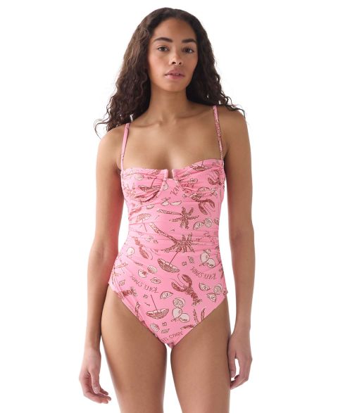 Женские купальники kate spade new york Women's Sweetheart Neck One-Piece Swimsuit