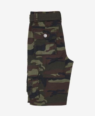 Boy's Belted Twill Cargo Shorts