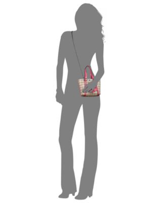 Benvenuto Mini Rose and Chain Raffia Crossbody Handbag