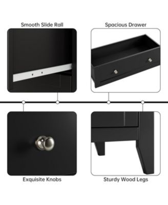 5 Drawer Dresser for Bedroom Tall Cabinet with Deep Drawers Modern Wooden Chest for Entryway